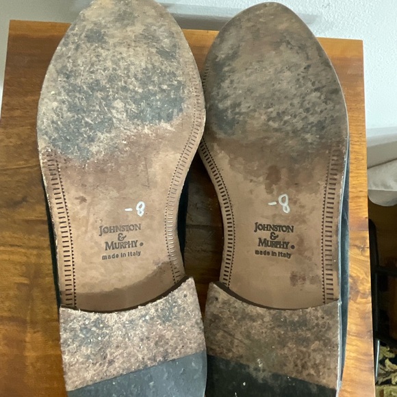 Johnston Murphy Loafers Mens 12 M Tassels Black Suede &Leather Cellini Italy - Picture 5 of 7